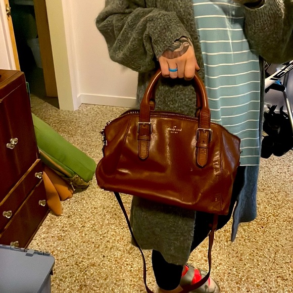 KATE SPADE Brown Leather Crossbody Convertible Handbag - Picture 2 of 11